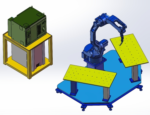 八字形双工位工作台